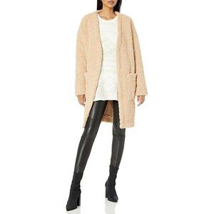 ASTR the Label Fauna Faux Shearling Coat Beige L